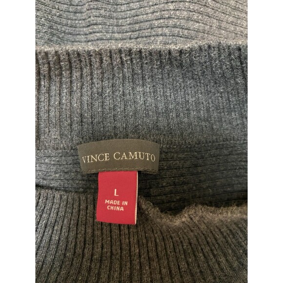 Vince Camuto Ribbed Bat Wing Sleeve  Top Size L Gray - Picture 4 of 5